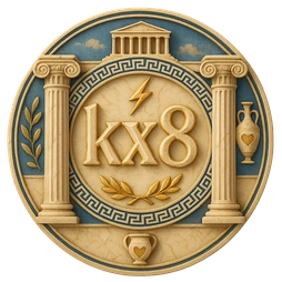 kx8 - ফুটার লোগো